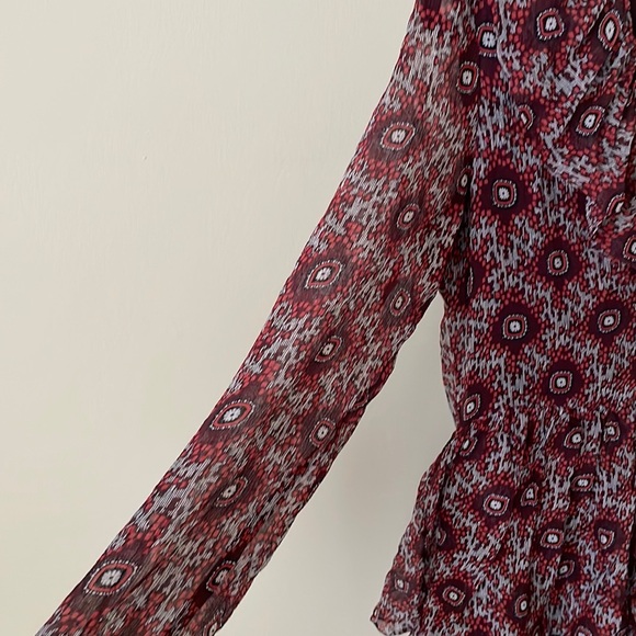 cinq a sept Jasmine boho Silk Floral-Print Mini Dress
Red/Multi. Size S - Picture 9 of 12